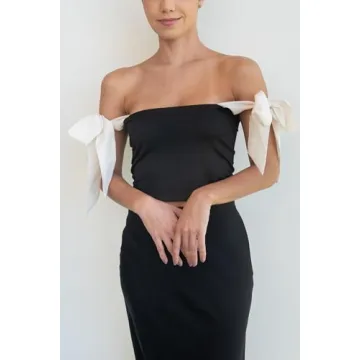 Elegant Calu Resortwear Klarissa Crop Top with Bow Straps