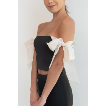 Elegant Calu Resortwear Klarissa Crop Top with Bow Straps