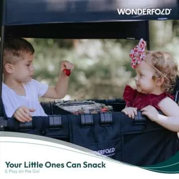 WONDERFOLD Double Sided Stroller Tray for Snacks & Activities
