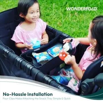 WONDERFOLD Double Sided Stroller Tray for Snacks & Activities