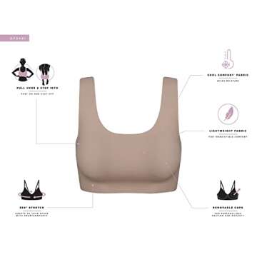 Bali Womens Comfort Revolution Easylite Wireless T-shirt Bra, Pullover Wirefree Full Coverage Bra, Black, Medium US