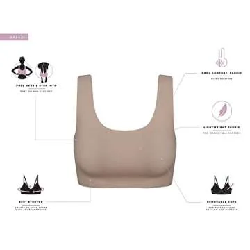 Bali Womens Comfort Revolution Easylite Wireless T-shirt Bra, Pullover Wirefree Full Coverage Bra, Black, Medium US
