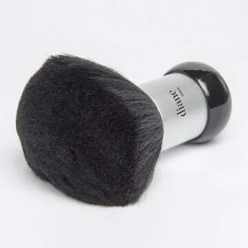 Diane Neck Duster Brush for Hair Cutting, Removes Loose Hair from Neckline and Ears, Soft Nylon Bristles, Stand Up Base, 5”, Medium