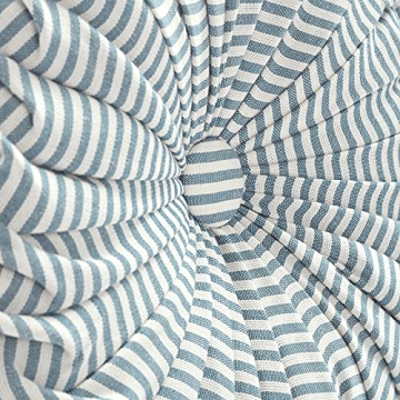 Lush Decor Blue Ticking Stripe Decorative Pillow 14" Round