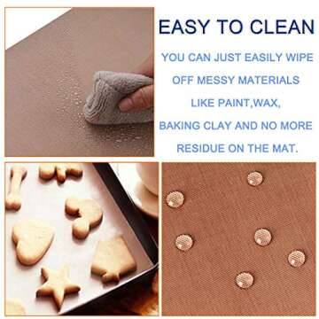 4 Pack PTFE Teflon Sheets for Heat Press - 16 x 20" Reusable Baking Parchment Cookie Paper, Heat Resistant Transfers Non Stick Craft Mats for Artcraft BBQ Grill Barbecue