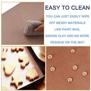 4 Pack PTFE Teflon Sheets for Heat Press - 16 x 20" Reusable Baking Parchment Cookie Paper, Heat Resistant Transfers Non Stick Craft Mats for Artcraft BBQ Grill Barbecue