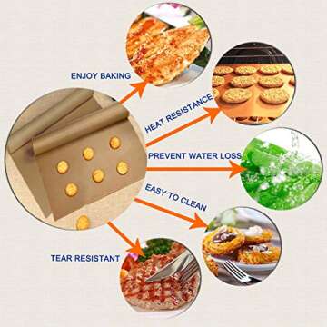 4 Pack PTFE Teflon Sheets for Heat Press - 16 x 20" Reusable Baking Parchment Cookie Paper, Heat Resistant Transfers Non Stick Craft Mats for Artcraft BBQ Grill Barbecue