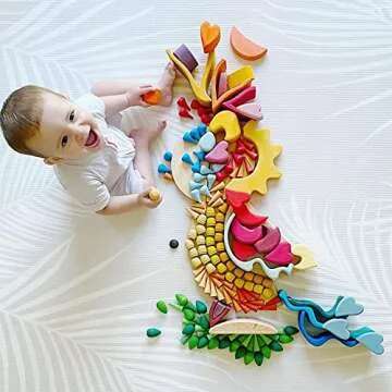 Engaging Wooden Rainbow Loose Parts Sensory Play Toy Set