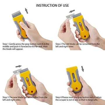 Razor Blade Scraper Tool with 15 Extra Blades for Easy Cleaning