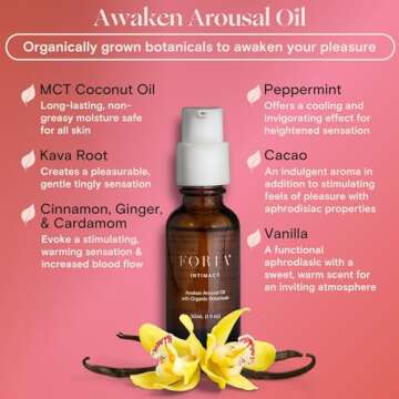 Foria Awaken Arousal Oil | Organic, All-Natural Oil Designed for Women, Safe for Sensitive Skin | 1 Fl Oz