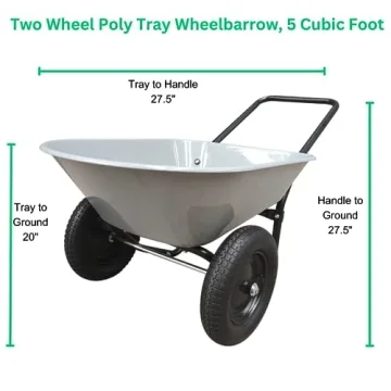 GARDEN STAR Two Wheel Poly Tray Wheelbarrow Easy Assembly