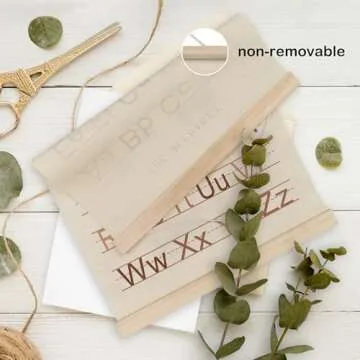 HRQKO Alphabet Numbers Poster Hanger Frame Set of 2, Girls Nursery Wall Decor, ABC Poster Wall Art with Wooden Frames, Burnt Orange Alphabet Banner Wall Hanging Decor for Toddler Playroom,12x16 Inch