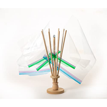 FloWorks Elegant Wood Bag Dryer - Eco-Friendly Solution