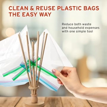 FloWorks Elegant Wood Bag Dryer - Eco-Friendly Solution
