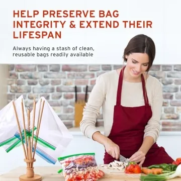 FloWorks Elegant Wood Bag Dryer - Eco-Friendly Solution