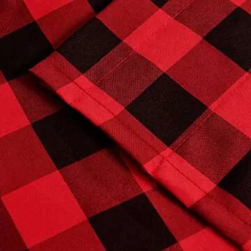 Hiasan Semi Sheer Plaid Valance Curtains - Light Filtering Buffalo Window Valance for Kitchen