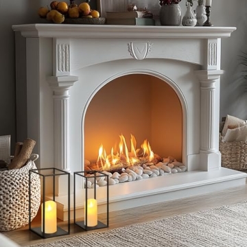 Elegant Eufrozy Black Metal Lanterns Set for Home Decor