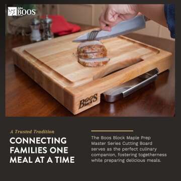 John Boos 15" Maple Cutting Board with Juice Groove and Pan