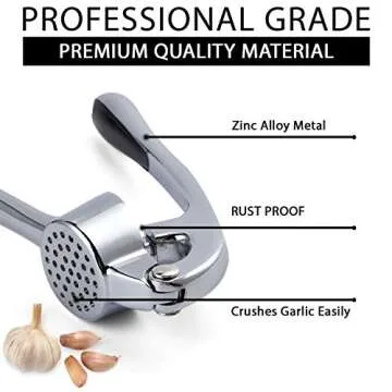 ZESPROKA Garlic Press - Ultimate Mincing Tool for Your Kitchen