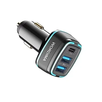 3Port Fast Car Charger,WORDIMA 85W USB C Car Charger,Cigarette Lighter Adapter,Compatible with iPhon...