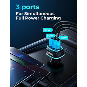 WORDIMA 85W Fast Car Charger for iPhone 15/14/13 Pro Max