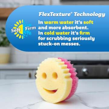 Scrub Daddy Scrub Mommy Colors 3ct + Daddy Caddy - Scratch-Free Multipurpose Dish Sponge + Sponge Holder - BPA Free & Made with Polymer Foam - Stain & Odor Resistant Kitchen Sponge