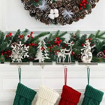 Durable NIGHT-GRING Christmas Stocking Holder Set for Festive Decor