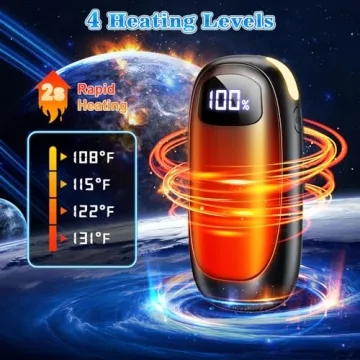 Rechargeable Hand Warmers 14000mAh 16Hrs Warmth Dual-Sided Heating