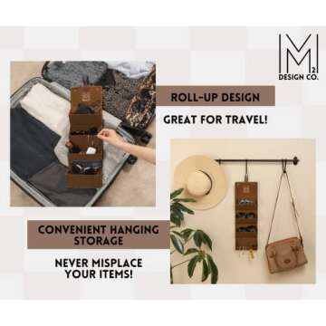 Sunglass Holder For Multiple Glasses – Sunglass Organizer Premium Vegan Leather Foldable Travel Case Luxury Glasses Case | Sunglass Case Hard Shell for Travel (4 Slots, Brown - Checkered)