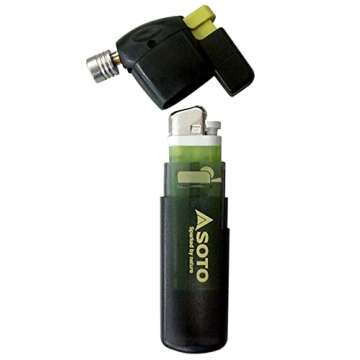 SOTO Butane Torch Lighter, Compact Windproof Pocket Lighter, Refillable, Adjustable Flame, Durable a...