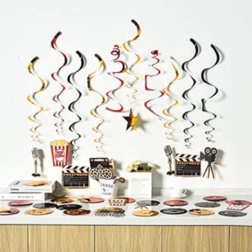 30pcs Movie Night Decorations Hanging Swirls for Parties