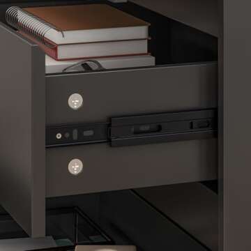 Hitow Dresser for Bedroom with 9 Deep Drawers, Large Modern Chest of Drawers Handle Free, Freestanding Black Long Dressers for Closet Living Room, Ball Bearing Slide (63" W x 15.7" D x 31.5" H)