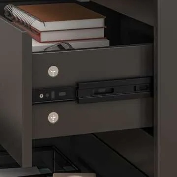 Hitow Dresser for Bedroom with 9 Deep Drawers, Large Modern Chest of Drawers Handle Free, Freestanding Black Long Dressers for Closet Living Room, Ball Bearing Slide (63" W x 15.7" D x 31.5" H)