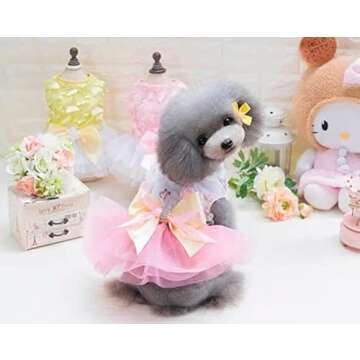 Clopon Female Dog Clothes Tutu Dress - Perfect Outfit for Girl Dogs!