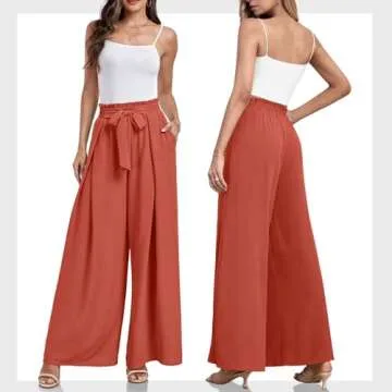 Lepunuo Wide Leg Pants for Women Stylish Palazzo Trousers