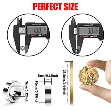 50Pack Neodymium Magnets Industrial Strength Round Base Small Rare Earth Magnets, 0.39’’(10mm) Heavy Duty Disc Magnets with Countersunk Hole for Tool, Home, Workplace etc.