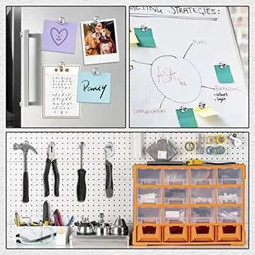 50Pack Neodymium Magnets Industrial Strength Round Base Small Rare Earth Magnets, 0.39’’(10mm) Heavy Duty Disc Magnets with Countersunk Hole for Tool, Home, Workplace etc.