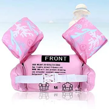 Biange Toddler Swim Vest, Swim Floaties Pool Float for Kids 20-30-50+ lbs, Puddle/Beach Swimming Jumper, Boys/Girls Learn to Swim