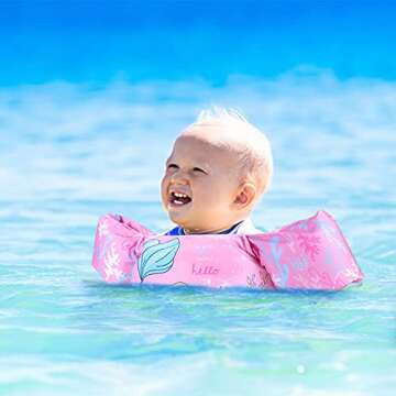 Biange Toddler Swim Vest, Swim Floaties Pool Float for Kids 20-30-50+ lbs, Puddle/Beach Swimming Jumper, Boys/Girls Learn to Swim