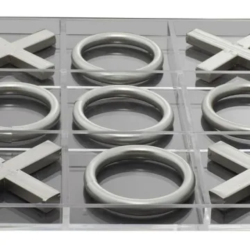 Stylish Deco 79 Metal Tic Tac Toe Game Set for All Ages