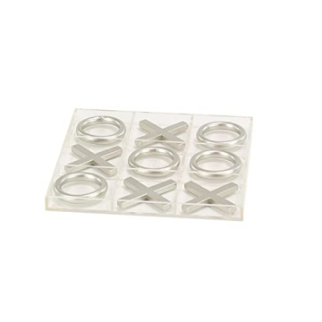 Stylish Deco 79 Metal Tic Tac Toe Game Set for All Ages