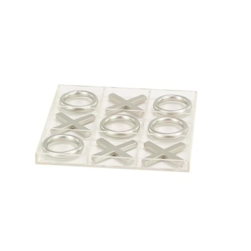 Stylish Deco 79 Metal Tic Tac Toe Game Set for All Ages