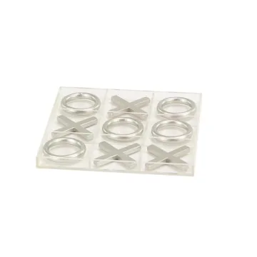 Stylish Deco 79 Metal Tic Tac Toe Game Set for All Ages