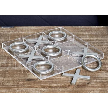 Stylish Deco 79 Metal Tic Tac Toe Game Set for All Ages