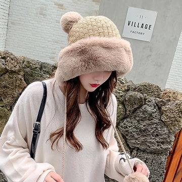 Chic Winter Pompom Beanie for Women - Warm & Stylish
