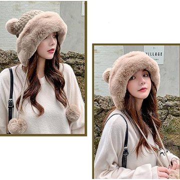 Chic Winter Pompom Beanie for Women - Warm & Stylish