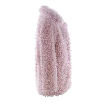 BerryGo Shaggy Faux Fur Coat Jacket for Women, Pink
