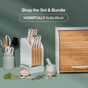 Stylish Homefully Bamboo Double Layer Bread Box