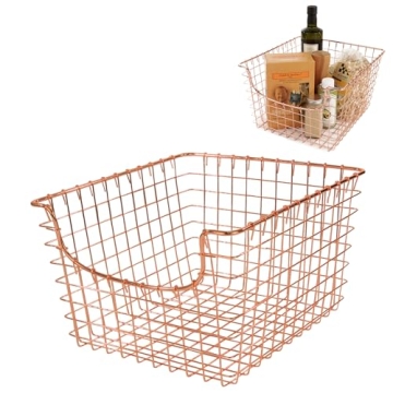 Spectrum Diversified Copper Wire Storage Basket for Home