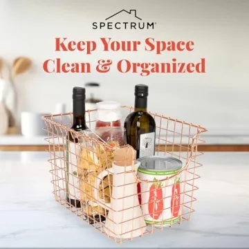 Spectrum Diversified Copper Wire Storage Basket for Home